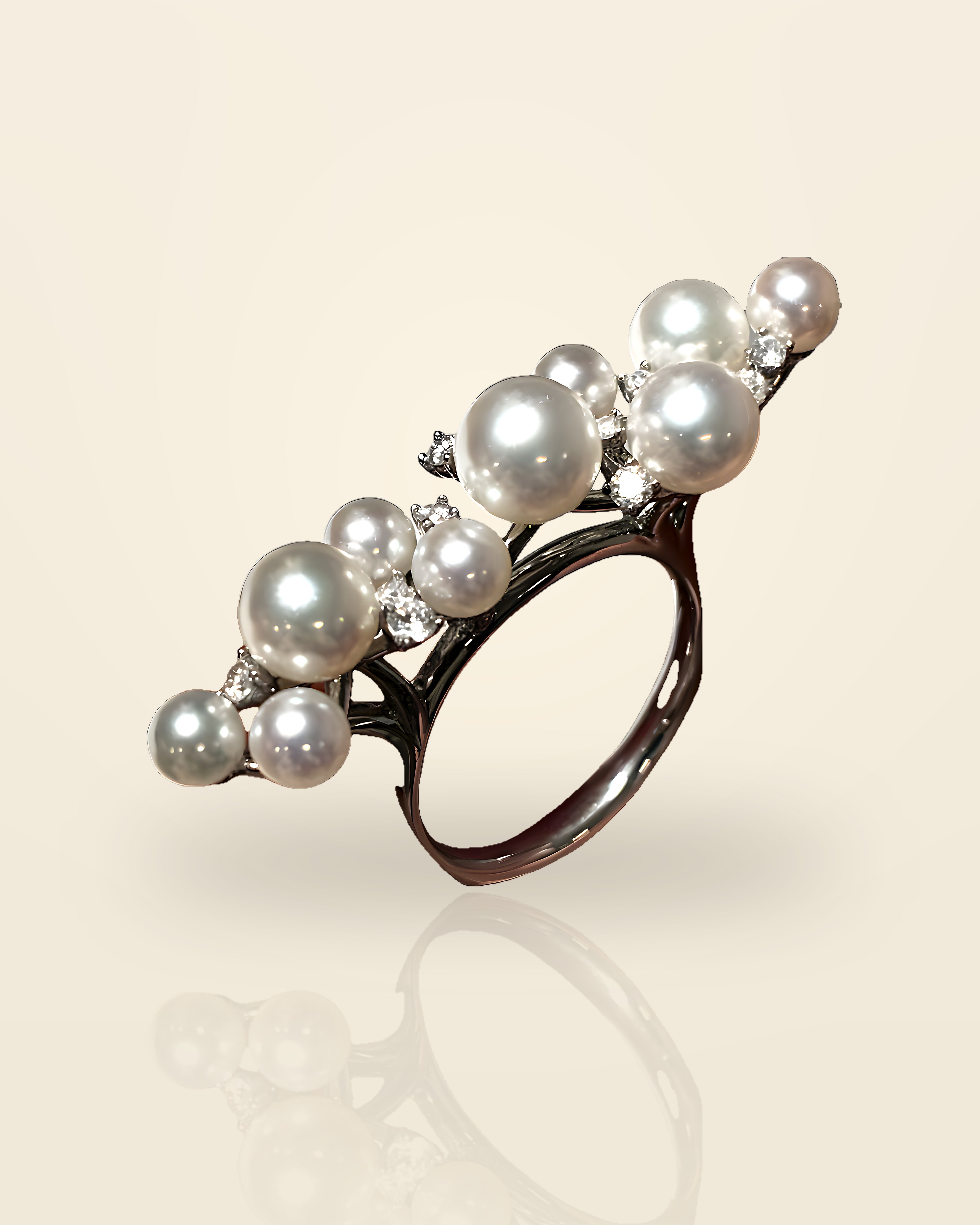 Cascade Pearl Ring
