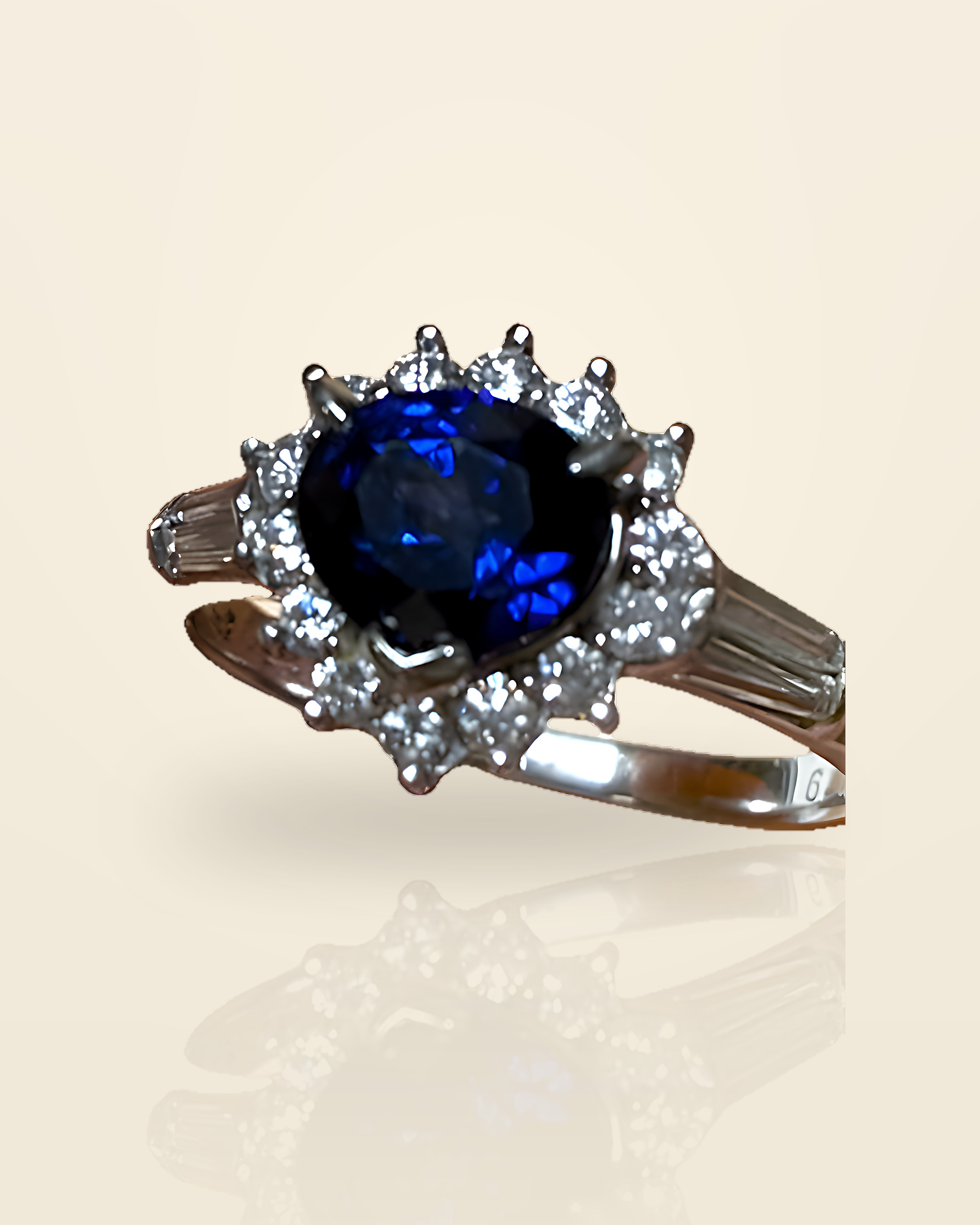 Cornflower Halo Ring